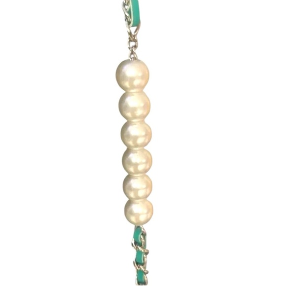 NWT Baffled Mishchka Letter Lock crossbody with bombe & pearls - Picture 3 of 10